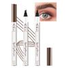 2 Pcs/Set Eyebrow Ink Pencil by Brow Stylist -Micro 4 Point Brow Pen Lift & Snatch Eyebrow Pen Kits with 3 Eyebrow Stencil Long-Lasting Waterproof Natural Eyebrow Hair (01# chestnut colour) view 1