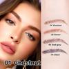 2 Pcs/Set Eyebrow Ink Pencil by Brow Stylist -Micro 4 Point Brow Pen Lift & Snatch Eyebrow Pen Kits with 3 Eyebrow Stencil Long-Lasting Waterproof Natural Eyebrow Hair (01# chestnut colour) view 3