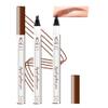 2 Pcs/Set Eyebrow Ink Pencil by Brow Stylist -Micro 4 Point Brow Pen Lift & Snatch Eyebrow Pen Kits with 3 Eyebrow Stencil Long-Lasting Waterproof Natural Eyebrow Hair (2# brown) view 1