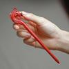 Updo Bun Styling Boho Outfit Sandalwood Carved Hair Pin Stick Phoenix view 2
