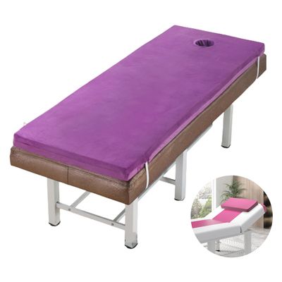 Lash Bed Topper Memory Foam,7cm Thick Massage Table Mattress Topper,Foam Padding for Spa Bed with Washable Cover,Foldable Lash Bed Cushion,Square/Round/Trapezoidal Head,Purple s,70x185cm