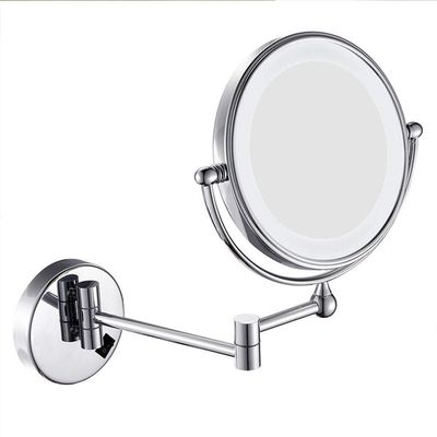 8-Inch Lighted Wall Mount Makeup Mirror, Makeup Mirror for Bathroom with Magnification, Two-Sided Extendable, 360 Degree Swivel, Hardwired, USB and Plug, for Girls ( Color : 3x , Size : Hardwired )