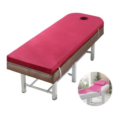 Spa Bed Mattress Cover,Lash Bed Mattress Topper 2.7In Thickness,Non-Slip Massage/Spa Table Pad Without Bed,Massage Table Cushion Topper Memory Foam with Removable Cover,Wine red r,80x190cm