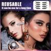 Aaiffey Eyeliner Sticker with Eyelashes, Reusable, Waterproof, Natural Eyelashes Makeup Stickers, Glitter Lashes, Easy to Wear and Remove (Black) view 3