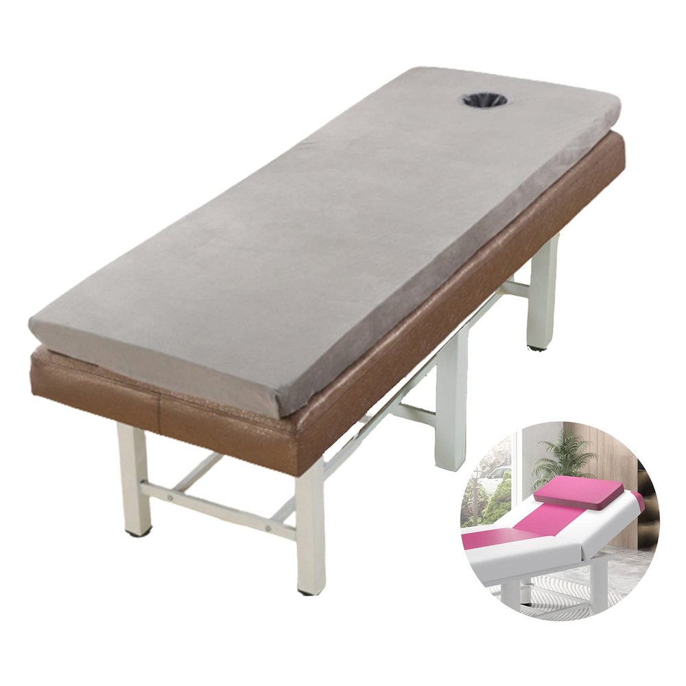 Spa Bed Mattress Cover,Lash Bed Mattress Topper 2.7In Thickness,Non-Slip Massage/Spa Table Pad Without Bed,Massage Table Cushion Topper Memory Foam with Removable Cover,Gray s,60x180cm
