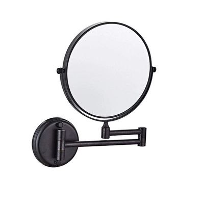 ROWITA Wall Mount Makeup Mirror, Round Shape Double-Sided 3X Magnification 360 Swivel Extendable Bathroom Cosmetic Vanity Mirror 8 Inch Chrome Finish,8inches (Color : 6inches)