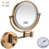 8-Inch Wall Mount Makeup Mirror, 10x Magnification Cosmetic Mirror with Lights led, Double Sided Mirror Bathroom Mirror 360 Rotation, for Makeup, Shaving, Facial Care view 2