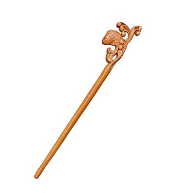 CHOISBEING Sandalwood Hair Stick Funny Animal Hair Pins for Buns Fish Hair Fork for Long Hair Chinese Hair Chopsticks for Hair Stylish Decoration