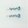 Faship A Pair Of Aqua Premium Rhinestone Crystal Floral Hair Clips 2 Pcs Pins view 2