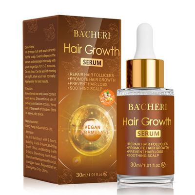 BACHERI Scalp Serum for Hair Growth, Hair Strengthening Serum With Thuja Orientalis, Prevent Hair Loss & Thinning, Natural Nourishing Treatment for All Hair Types, 30 ml