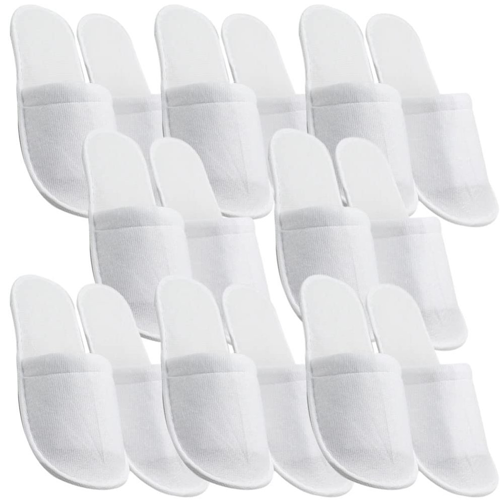KALLORY 8pairs Non-skid Disposable Spa Slippers for Men and Women Soft Comfortable Hotel Slippers Lightweight and Portable for Home Travel Parties and Beauty Salons