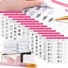 Nail Art Book Design Practice With 3pc Rose Gold Nail Liner Pen 360pcs Nail Wipes Lines Drawing Painting Template Learning Book Manicure Tools For Beginner (white) view 2