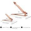 Rocutus 2pcs/Set Portable Nail Scissors Adult Pedicure Nail Clippers Household Small Scissors Foot Manicure Scissors Manicure Tools (Rose Gold) view 2