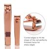 Rocutus 2pcs/Set Portable Nail Scissors Adult Pedicure Nail Clippers Household Small Scissors Foot Manicure Scissors Manicure Tools (Rose Gold) view 3