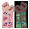 70PCS 4th of July Decorations Temporary TattoosRed White and Blue Party SuppliesFourth of July Glow in The Dark Sticker Patriotic Party Decorations Favors Supplies Independence Day Memorial Day Decorations view 1