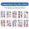 70PCS 4th of July Decorations Temporary TattoosRed White and Blue Party SuppliesFourth of July Glow in The Dark Sticker Patriotic Party Decorations Favors Supplies Independence Day Memorial Day Decorations view 2
