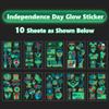 70PCS 4th of July Decorations Temporary TattoosRed White and Blue Party SuppliesFourth of July Glow in The Dark Sticker Patriotic Party Decorations Favors Supplies Independence Day Memorial Day Decorations view 3