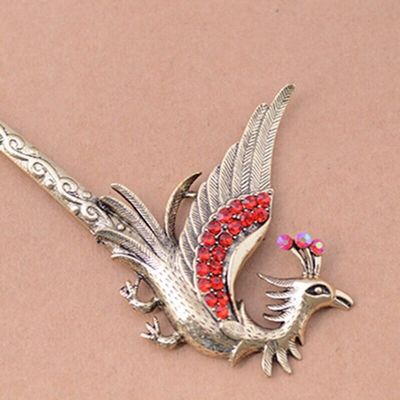 Hair Pin Sticks Women Phoenix Hair Stick Bronze Hairpin Accessories Hair Clip