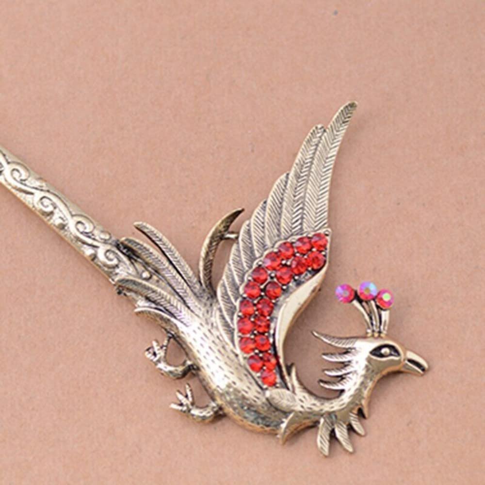 Hair Pin Sticks Women Phoenix Hair Stick Bronze Hairpin Accessories Hair Clip