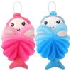 Nuenen 2 Pcs Bath Loofahs Kids Toddler Cute Cartoon Bath Sponges Loofah Pouf Body Scrubber Mesh Sponges for Children Shower Washing Exfoliating(Mermaid) view 1