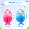 Nuenen 2 Pcs Bath Loofahs Kids Toddler Cute Cartoon Bath Sponges Loofah Pouf Body Scrubber Mesh Sponges for Children Shower Washing Exfoliating(Mermaid) view 2