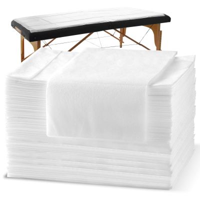 Spa Bed Sheets Disposable Massage Table Set, 60 Pcs Massage Sheets Cover Non-Woven Fabric for Beauty Salon, Hotels, 70 x 31