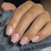 KQueenest Press on Nails Square Light Pink Nails Set,Short Medium Gel Nails Press on Acrylic Nails Pure Color Fake Nails Medium Nails Glue on,False Nails Bright Stick on Nails for Salon Manicure view 1