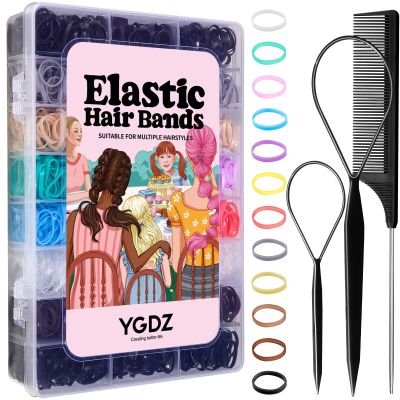 YGDZ Elastic Hair Bands, 1500 pcs Hair Ties, Small Ponytail Holders, Hair Accessories Set for Girls, Women, Toddler, Ponytail Holders, Colorful Rubber Bands for Hair