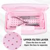 Machine-Ya Plastic Sterilizing Tray,Sterilization Box,Nail Art Tool Sterilizer Tray, Sterilizer Tray Box Nail Art Salon Sterilizing TooPink view 4