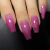 Redykat Handmade 24PCS Color Changing Glossy Coffin Press On Nails, Salon Quality Nail art, Extra Long Acrylic Fake Nails, False Nails, Home Quick Manicure (thermochromic magenta) view 1