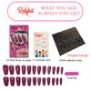 Redykat Handmade 24PCS Color Changing Glossy Coffin Press On Nails, Salon Quality Nail art, Extra Long Acrylic Fake Nails, False Nails, Home Quick Manicure (thermochromic magenta) view 4