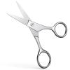 Small Scissors, Eyebrow Scissors, Nose Hair Scissors, Professional Grooming Scissors for Hair, Eyelashes, Nose, Eyebrow Trimming, Mustache. -AsonTao (Small scissors -Tip design) view 1