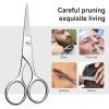 Small Scissors, Eyebrow Scissors, Nose Hair Scissors, Professional Grooming Scissors for Hair, Eyelashes, Nose, Eyebrow Trimming, Mustache. -AsonTao (Small scissors -Tip design) view 2