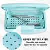 Machine-Ya Plastic Sterilizing Tray,Sterilization Box,Nail Art Tool Sterilizer Tray, Sterilizer Tray Box Nail Art Salon Sterilizing TooBlue view 4