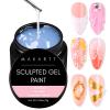 Makartt 3D Gel Nail Art: Clear 3D Painting Gels for Chrome Powder view 1