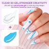 Makartt 3D Gel Nail Art: Clear 3D Painting Gels for Chrome Powder view 3