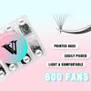 VAVALASH 600 Fans Premade Fans Eyelashes Extensions 5D 6D 7D 8D 10D 12D 14D 16D 24D Premade Lash Fans 8-15mm Mixed Length Promade Loose Fans Thin Base Premade Volume Lash Extension(6D-0.07-D-8-15mm) view 2