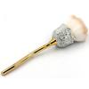 Bestbling Bling Rhinestones Rose Shaped Powder Makeup Brush, Luxury Foundation Brush with Soft Bristles for Makeup Application (Silver) view 1