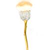 Bestbling Bling Rhinestones Rose Shaped Powder Makeup Brush, Luxury Foundation Brush with Soft Bristles for Makeup Application (Silver) view 3