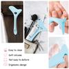 Deacocal Eyeliner Stencils 4Pcs Reusable Silicone Eyeliner Aid Mascara Shield Eyeliner Eyelash Eyeshadow Lipstick Applicator Guide Tool Multifunctional Eye Makeup Tool Easy to Use (Blue) view 4