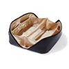 EACHY Travel Makeup Bag,Large Capacity Cosmetic Bags for Women,Waterproof Portable Pouch Open Flat Toiletry Bag Make up Bag with Divider and Handle, Gifts for Women (Black, Medium) view 1