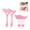 Deacocal Eyeliner Stencils 4Pcs Reusable Silicone Eyeliner Aid Mascara Shield Eyeliner Eyelash Eyeshadow Lipstick Applicator Guide Tool Multifunctional Eye Makeup Tool Easy to Use (Pink) view 1