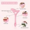 Deacocal Eyeliner Stencils 4Pcs Reusable Silicone Eyeliner Aid Mascara Shield Eyeliner Eyelash Eyeshadow Lipstick Applicator Guide Tool Multifunctional Eye Makeup Tool Easy to Use (Pink) view 3