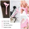 Deacocal Eyeliner Stencils 4Pcs Reusable Silicone Eyeliner Aid Mascara Shield Eyeliner Eyelash Eyeshadow Lipstick Applicator Guide Tool Multifunctional Eye Makeup Tool Easy to Use (Pink) view 4