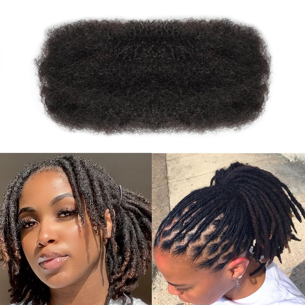 Afro Kinkys Bulk Human Hair 8 Inch 30g, 100% Real 4c Natural Black Kinky Curly Human Hair for Mini Twists, Braiding, Micro Locs, Repair Locs, And Dreadlock Extensions