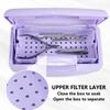 Machine-Ya Plastic Sterilizing Tray,sterilization box,nail art tool sterilizer tray, Sterilizer Tray Box Nail Art Salon Sterilizing TooPurple view 4