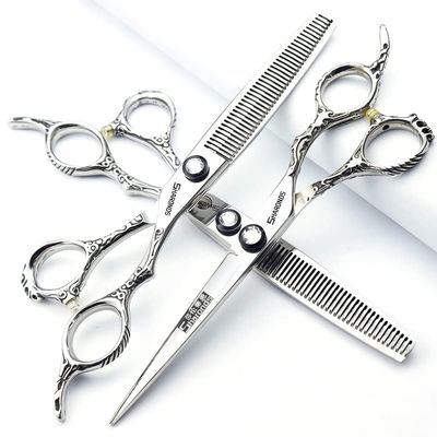 Professional Barber Set 6/6.5/7-inch Professional Hairdresser Stainless Steel Barber Set (6.5 inch 3PC)