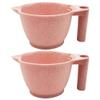 Beaupretty Hair Dye Facial Tools 2pcs Tint Bowl Mixing Bowls Hair Dye Bowls with Handle for for Barber Salon Home Pink Hair Dye Facial Tools view 1