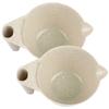 Beaupretty 2pcs Tint Bowl Mixing Bowls Hair Dye Bowls with Handle for for Barber Salon Home Beige view 3