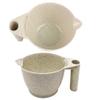 Beaupretty 2pcs Tint Bowl Mixing Bowls Hair Dye Bowls with Handle for for Barber Salon Home Beige view 4